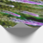 Lila und grüne Wildblumen Geschenkpapier (Ecke)