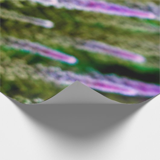 Lila und grüne Wildblumen Geschenkpapier (Ecke)