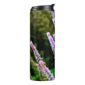 Lila und grüne Wildblumen Thermosbecher (Nach links gedreht)