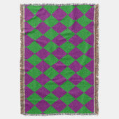 Lila und grüner Diamantglitter Decke (Vorderseite Vertikal)
