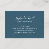 Lila und grüner Eukalyptus | Blue Business Card Visitenkarte (Rückseite)