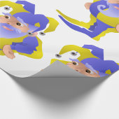 Lila und grüner Jester Geschenkpapier