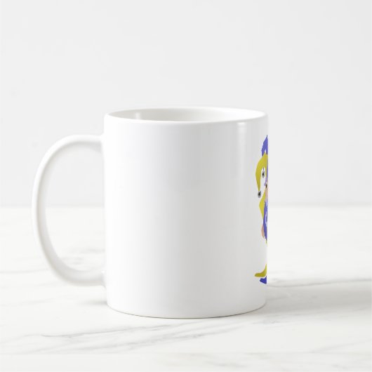 Lila und grüner Jester Kaffeetasse (Links)