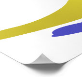 Lila und grüner Jester Poster (Ecke)