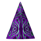 Lila und grüner Party für keltische Drachen Partyhütchen (Rückseite)