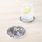 Lila und grüner Spitzeschmetterlings-Schädelkasten Untersetzer (Seite)