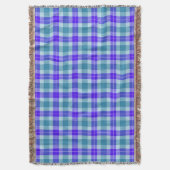 Lila und grüner Tartan Kariert Decke (Vorderseite Vertikal)