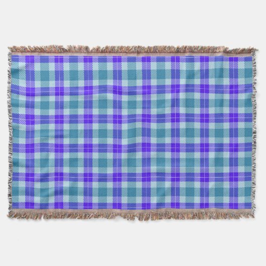 Lila und grüner Tartan Kariert Decke (Vorderseite)