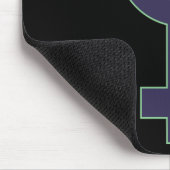 Lila und grüner Venusspiegelentwurf Mousepad (Ecke)