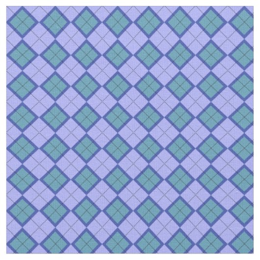 Lila und grünes Diamant-Kariertes Muster Stoff (Nahaufnahme)