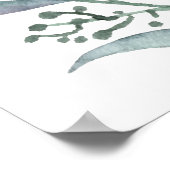 Lila und grünes Eukalyptus-Brautparty - Willkommen Poster (Ecke)