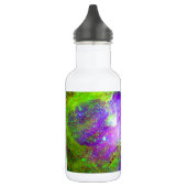 lila und grünes Galaxy Nebula Weltraumbild. Trinkflasche (Links)