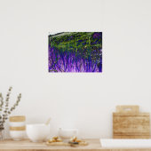 lila und grünes Gras Poster (Küche)