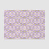 Lila und grünes Ikat Diamonds-Muster Seidenpapier (Vorderseite)