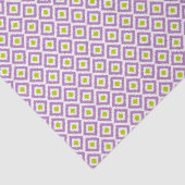 Lila und grünes Ikat Diamonds-Muster Seidenpapier (Ausschnitt)