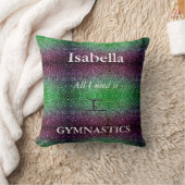 LILA und GRÜNES KUSTOM GYMNASTICS-Kissen Kissen (Decke)