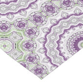 Lila und grünes Mandala-Muster Mittelgroßer Tischläufer (Ecke)