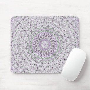 Lila und grünes Mandala-Musterdesign Mousepad