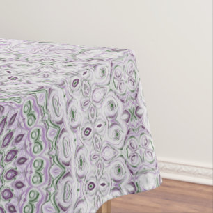 Lila und grünes Mandala-Musterdesign Tischdecke