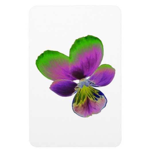 Lila und grünes Premium-Magnet Magnet (Vertikal)