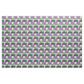 lila und grünes Vintages Quadrat Stoff (Yard (91,4 cm))
