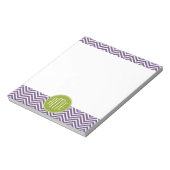 Lila und grünes Zickzack Muster Notizblock (Rotiert)