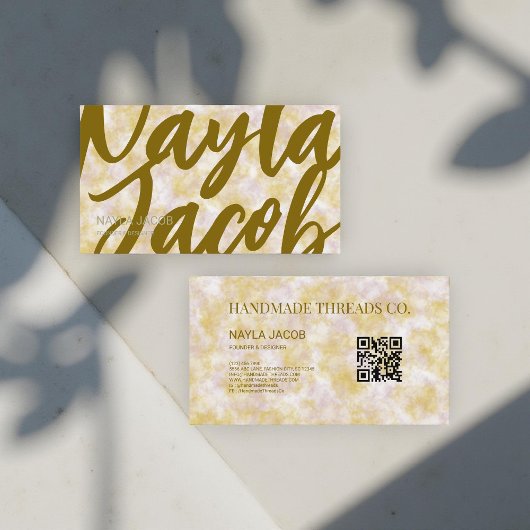 Lila und handgefertigte Wasserfarbe Visitenkarte