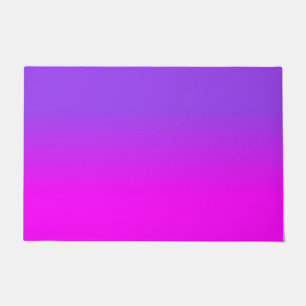 Lila und heißes Rosa Ombre Schatten-Neonfarbe Fußmatte