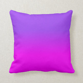 Lila und heißes Rosa Ombre Schatten-Neonfarbe Kissen