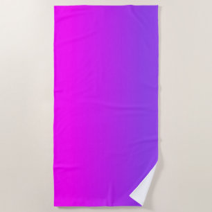 Lila und heißes Rosa Ombre Schatten-Neonfarbe Strandtuch