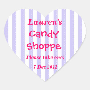 Lila und heißrosa Candy Shoppe Aufkleber