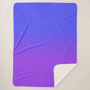 Lila und helle blaue Ombré Schatten-Neonneonfarbe Sherpadecke