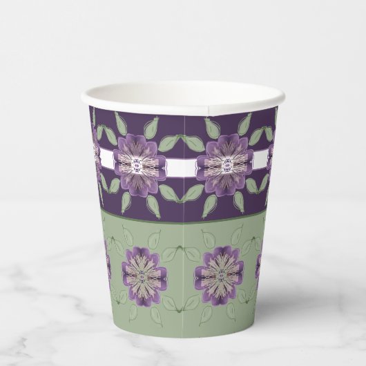 Lila und hellgrün pappbecher (Rechts)