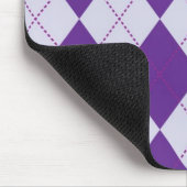 Lila und hellpurpurnes Rauten-Muster Mousepad (Ecke)