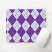 Lila und hellpurpurnes Rauten-Muster Mousepad (Mit Mouse)