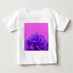 Lila und Himbeer-Blumenkunst Baby T-shirt