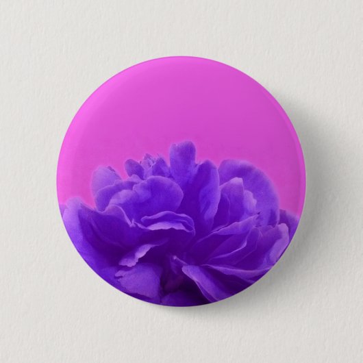 Lila und Himbeer Blumenkunst Button (Vorderseite)