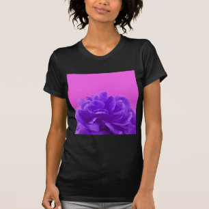 Lila und Himbeer Blumenkunst T-Shirt