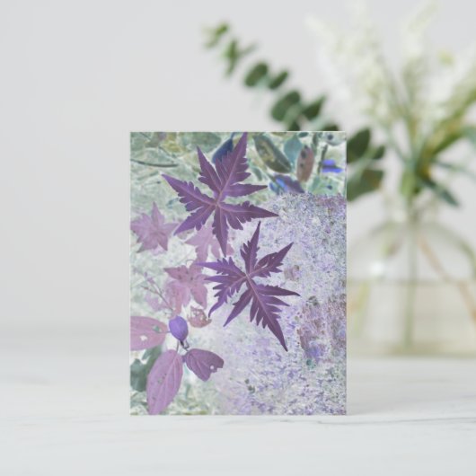 Lila und hitzige Pastelltöne Postkarte (Stehend Vorderseite)