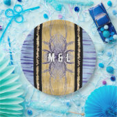 Lila und Holz Abstrakt von Alexandra Cook Pappteller (Party)