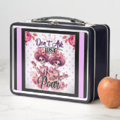 Lila und Hübsche Zuckerstruktur Metall Brotdose (Beispiel)