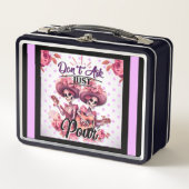 Lila und Hübsche Zuckerstruktur Metall Brotdose (Vorderseite)