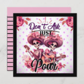 Lila und Hübscher Zuckerschädel Feiertagskarte (Vorne/Hinten)