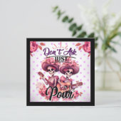 Lila und Hübscher Zuckerschädel Feiertagskarte (Stehend Vorderseite)