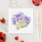 Lila und ivorisches Peony Paper Napkins Serviette (Beispiel)