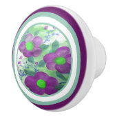 Lila und kalkgrün keramikknauf (Rechts)