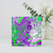 Lila und kalkgrüne Marmorlasche Kunst (Stehend Vorderseite)