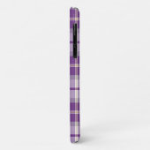Lila und Kariertes Tartan-Muster Case-Mate iPhone Hülle (Hinten/Links)