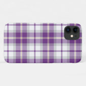 Lila und Kariertes Tartan-Muster Case-Mate iPhone Hülle (Rückseite (Horizontal))