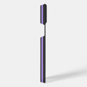 Lila und kohle-fünf Streifen iPhone Hülle (Rechte Seite)